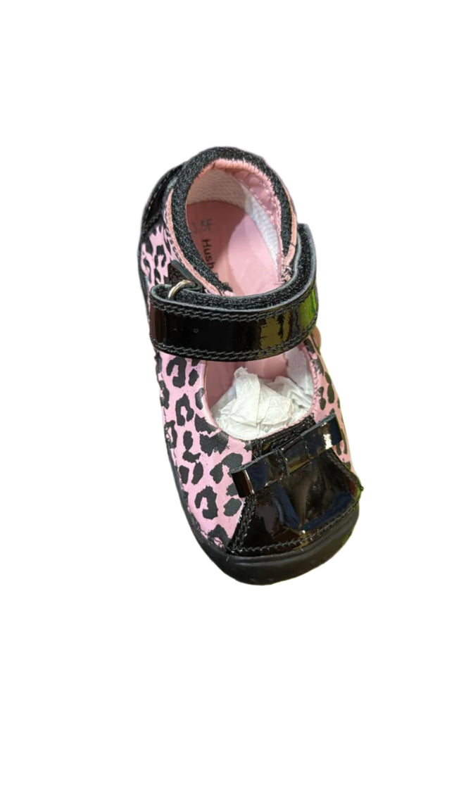 Hush Puppies Kids Party Starter Leather Shoes – Pale Pink Multicolour