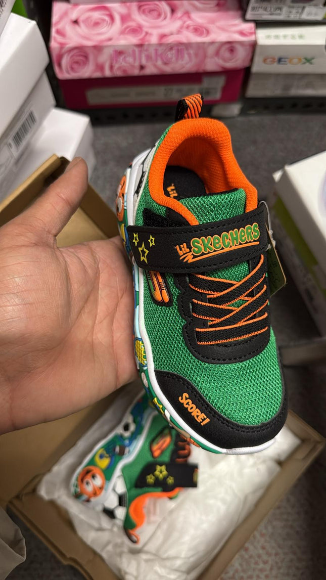 Skechers Boy's Play Scene Sneaker - Grey/Multi