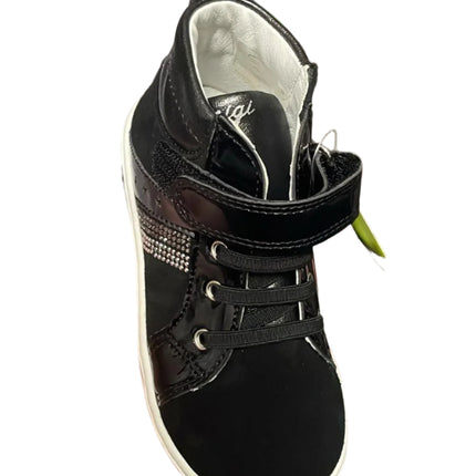 Primigi Kids Patent Leather & Suede Ballerina Shoes – Black