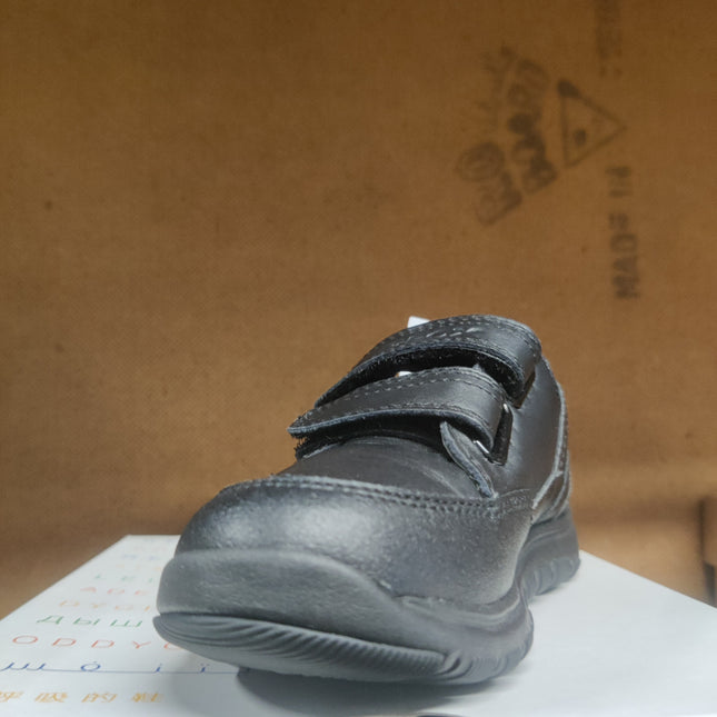 Geox J Xunday Boys’ Leather Trainers – Black