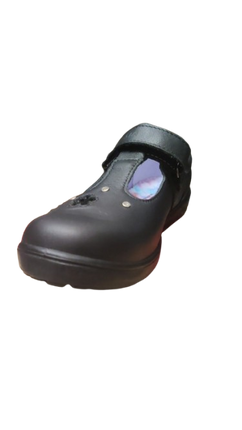 Ricosta Girl's Leona Medium Fit Leather Shoes – Black