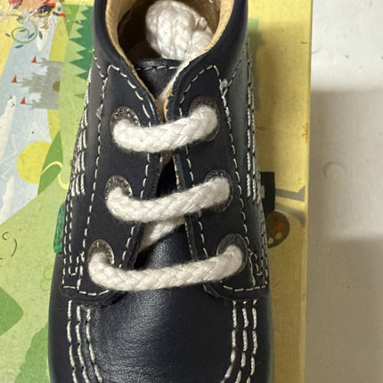 Kickers Kich Hi B Core Leather Shoe - Navy/White/Black