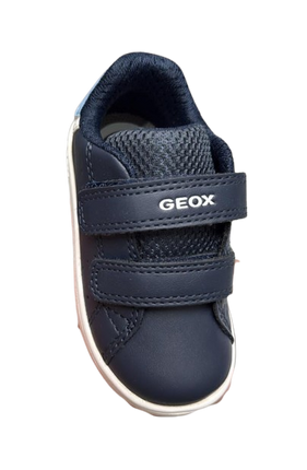 Geox B Eclyper Kids Leather Shoes - Navy/Lt Jeans