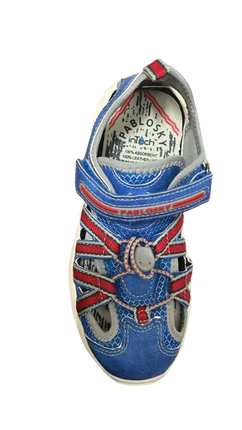 Pablo Boys' Sky PU Shoes – Denim Blue/Royal Blue