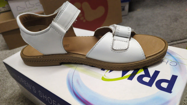 Primigi Girls’ Leather Sandals - White/Brown