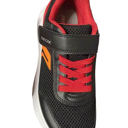 Geox Boys' Sprinty B.A Shoes  - Black/Red