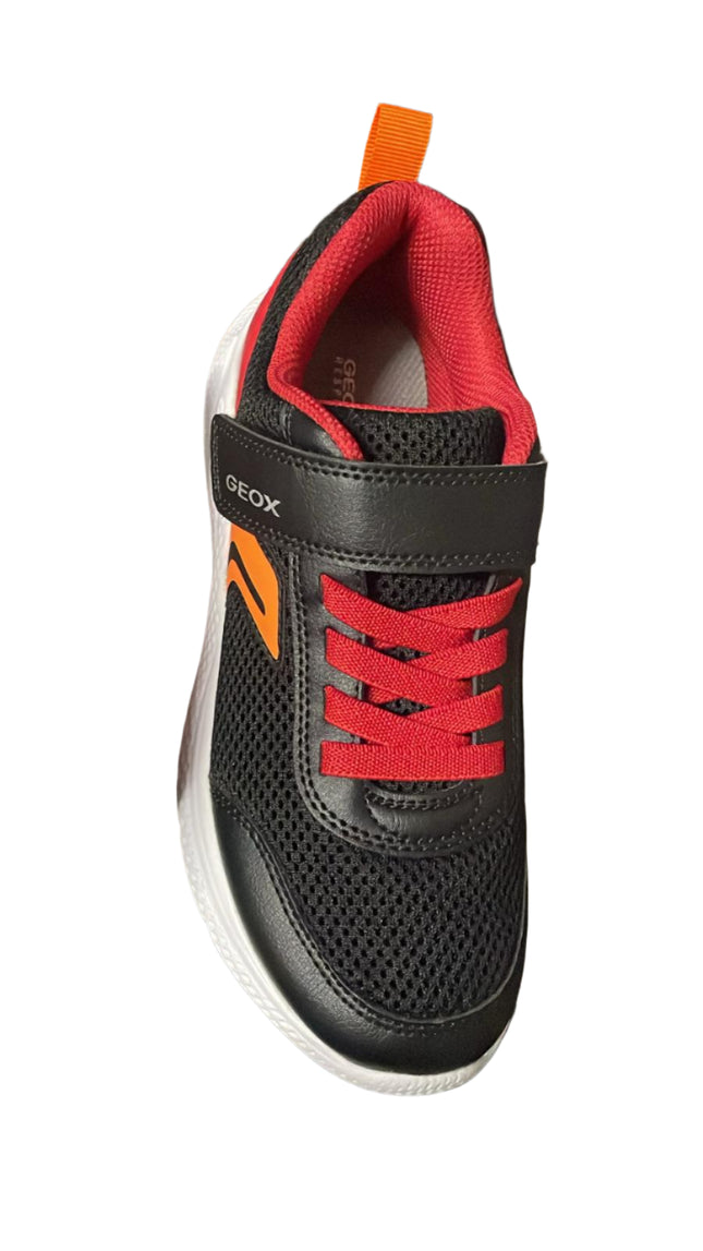 Geox Boys' Sprinty B.A Shoes  - Black/Red