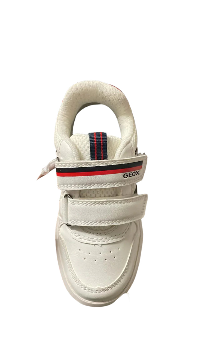 Geox Boys' J Arzach B.A Synthetic Shoes - White/Navy