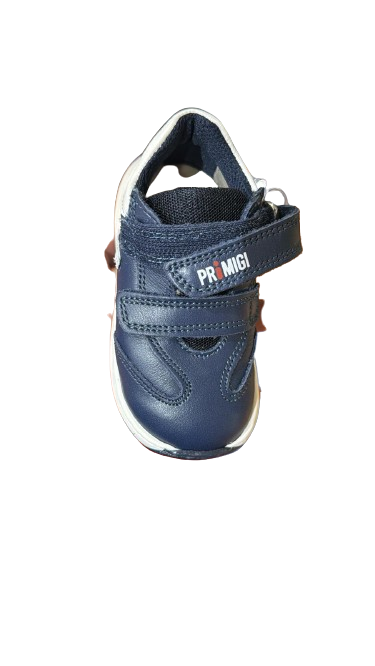 Primigi Nappa Boys’ Leather Trainers – White/Navy