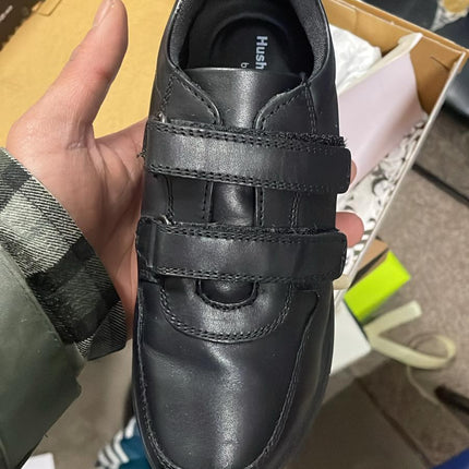 Hush Puppies Lucas Junior School Shoes – Black