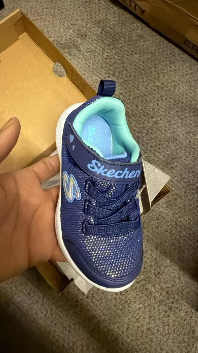 Skechers Boys' Easy Peasy Synthetic Shoes - Blue/Turquoise