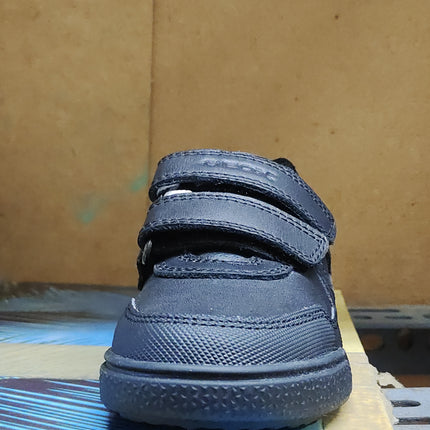 Geox J Poseido B. A Smooth Leather & Waxed Synthetic Boys' Shoes – Black