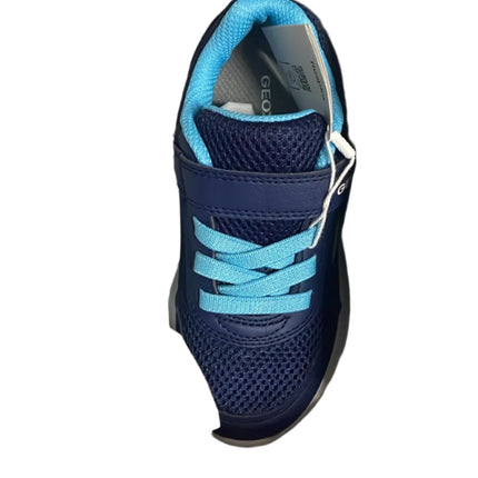 Geox Boys' Sprintype BA Mesh Geobuck Shoes - Navy/Lt Green