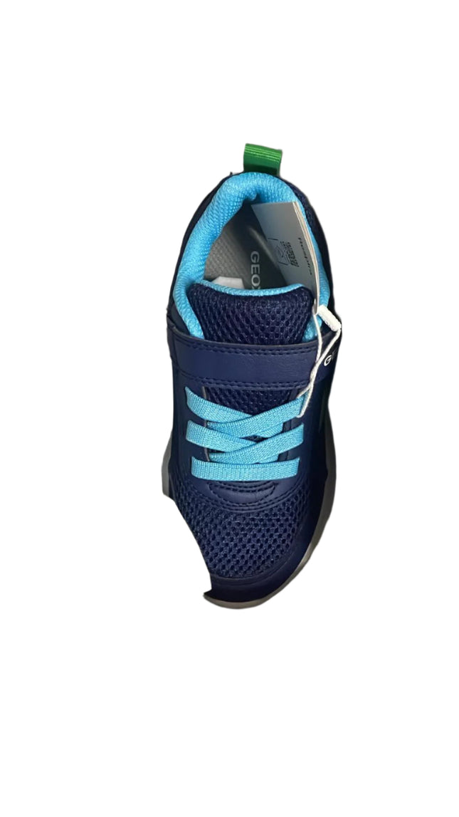 Geox Boys' Sprintype BA Mesh Geobuck Shoes - Navy/Lt Green