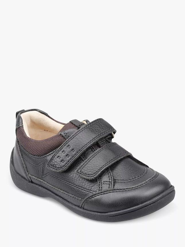 Start-Rite Boys's Zigzag Leather Shoes S - Black