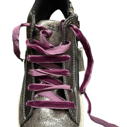 Primigi Girls' Patent and Metallic Nubuck Ballet Shoes – Plum