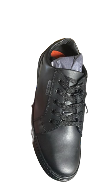 Hush Puppies Kids Sam Junior School Shoes – Black