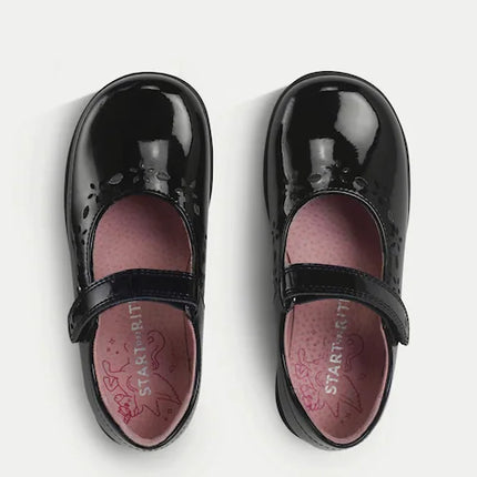Start-Rite Girl's Emily Patent Leather Shoes L - Black