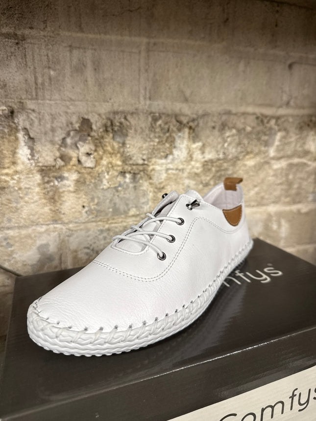 Mod Comfys Lace Up Casuals Shoes - White