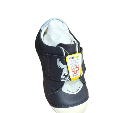 Geox B Tutim B C Leather Baby Shoes – Navy/Light Sky
