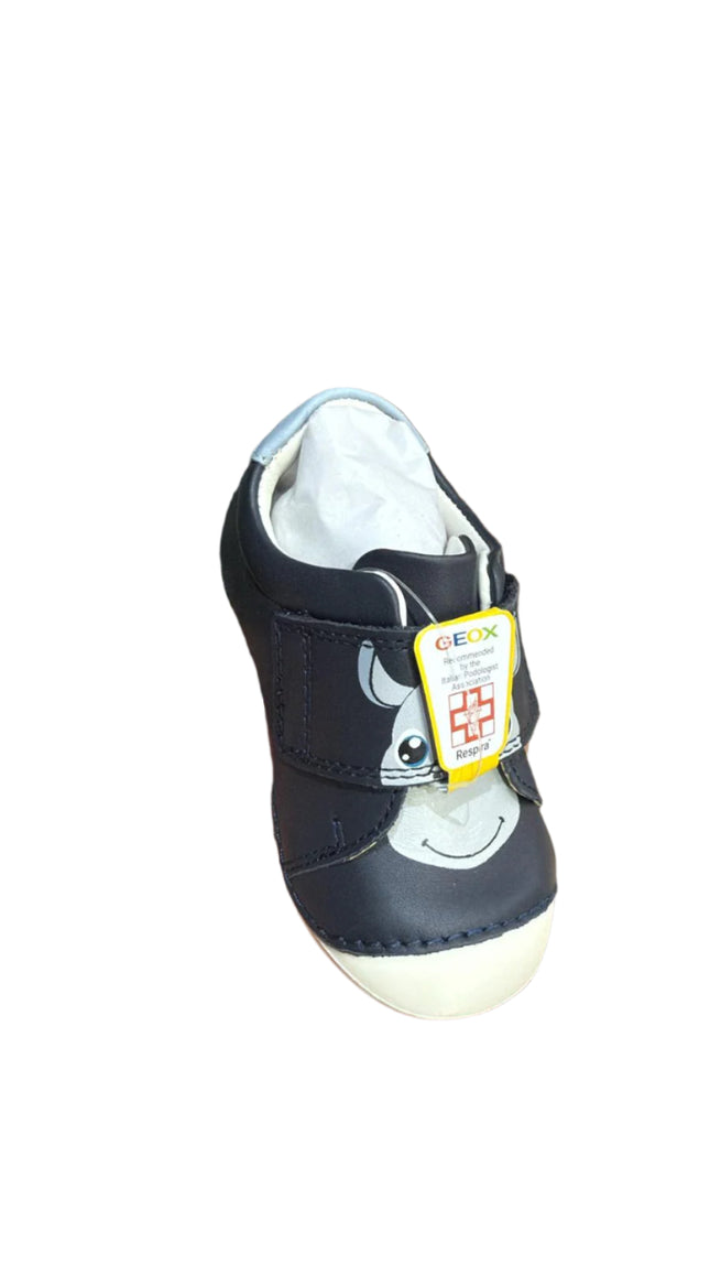 Geox B Tutim B C Leather Baby Shoes – Navy/Light Sky