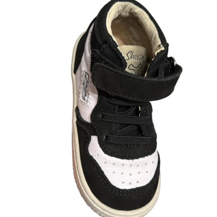 Shoessme Boys' Baby Leather Kids Shoes - Black/White