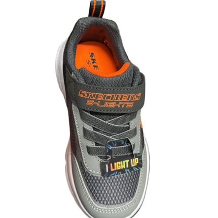 Skechers Boys’ Meteor-Lights Kids Shoes - Charcoal/Grey