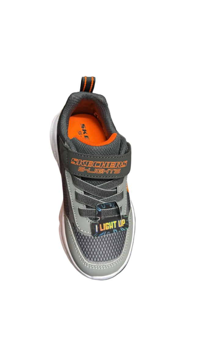 Skechers Boys’ Meteor-Lights Kids Shoes - Charcoal/Grey