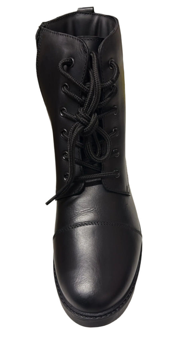 Hush Puppies Kids Lauren Senior Leather School Shoes – Black