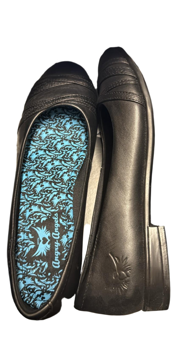 Angry Angels Girls' Dress Up Leather Shoes - Black