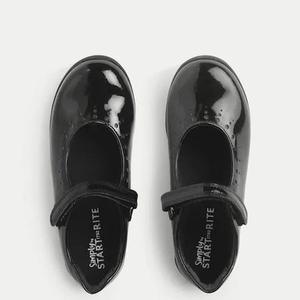 Start-Rite Girl's Study Patent Leather Shoes L - Black