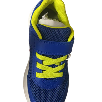 Geox J Sprintye Boys' Mesh & Geobuck Trainers - Royal/Red