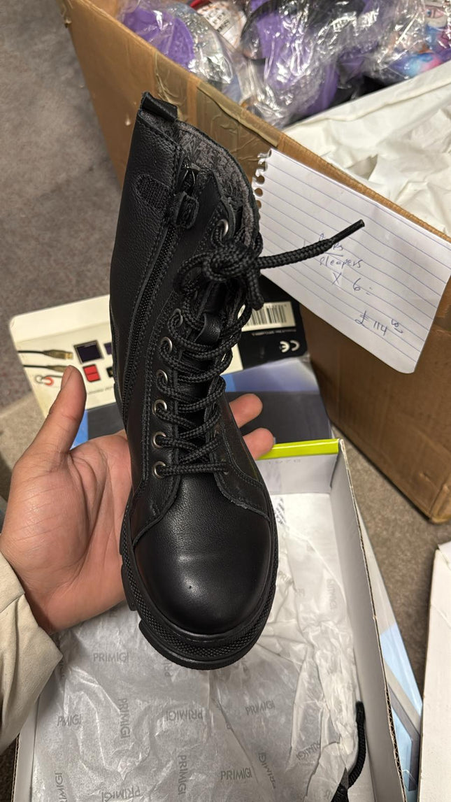 Lurchi Girls' Lace-Up Boots – Black