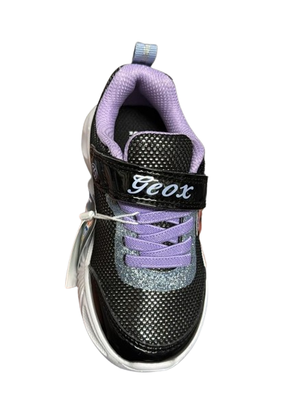 Geox Lights UP Sneakers - Black/Liac