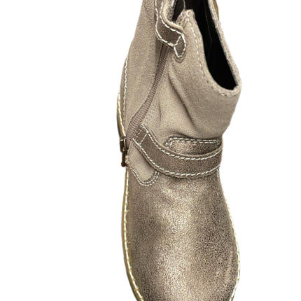 Primigi Girls’ Suede Shoes with Shimmer Panel – Taupe