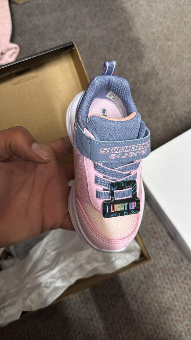 Skechers Sola Glow Ombre Deluxe Sneakers - Grey/Lt Pink