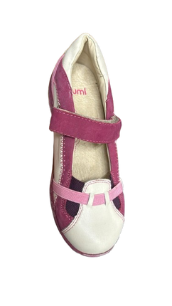 Umi Girls' Serenna Leather Sandals – White/Pink