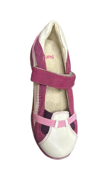 Umi Girls' Serenna Leather Sandals – White/Pink