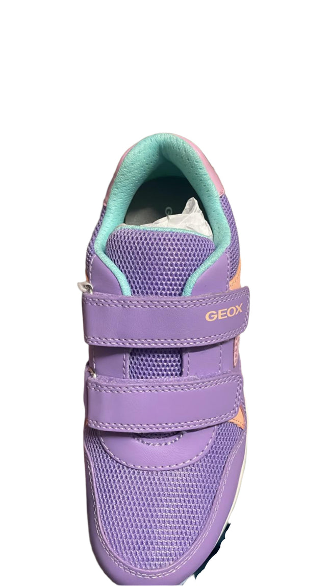 Geox Boys' Pavel GA Synthetic Leather Kids Shoes - Lilac/Watersea