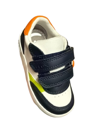 Geox B555LA Basket Babe Shoes - Navy/White