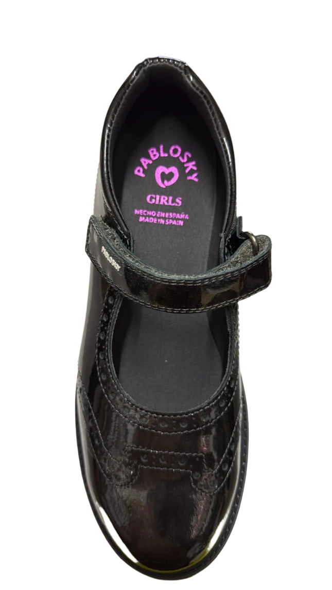 Pablosky Girls' Charol Kayak Shoes – Black