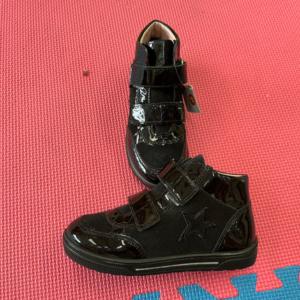 Ricosta Girls Black Waterproof Boots | Double Velcro School Boots
