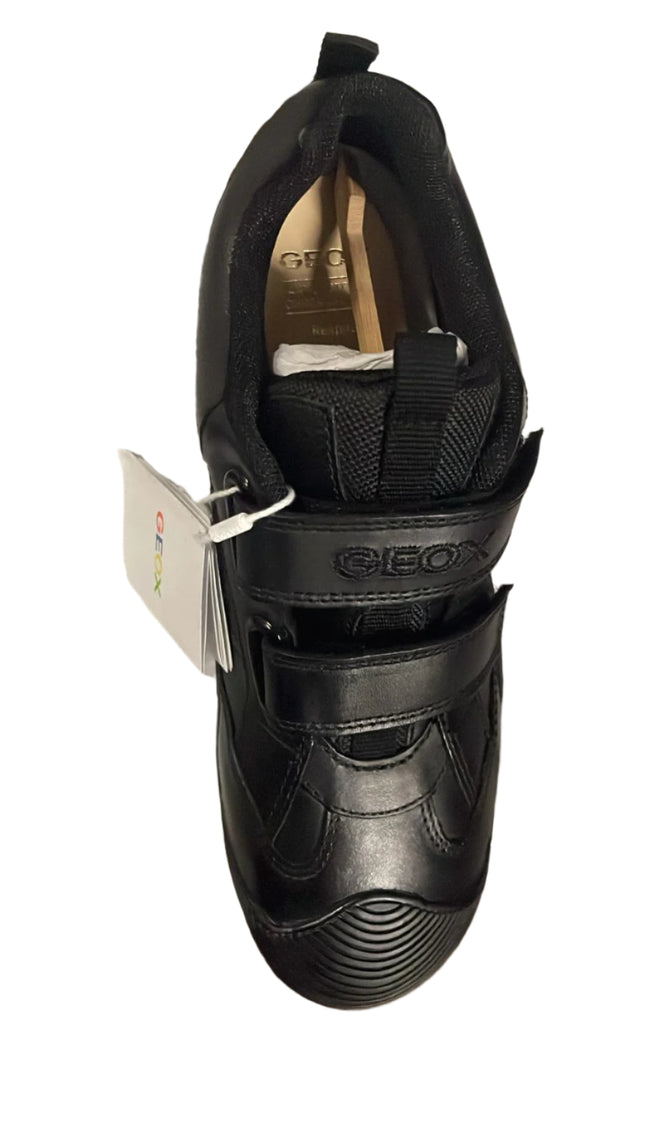 Geox Junior Savage A Smooth Leather Shoes – Black