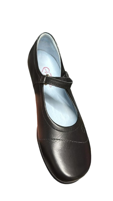 Rhino Elise Leather School Shoes – Black