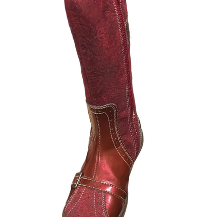 Umi Traverse Girls' Casual Leather Shoes – Deep Red