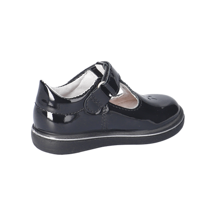 Ricosta Winona Mittel Schwarz T-bar Patent Leather Shoes - Black