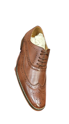 Goor Men’s Formal Leather Lace-Up Shoes – Brown