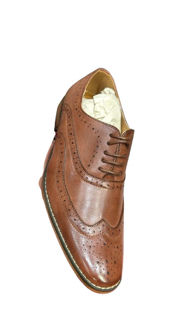 Goor Men’s Formal Leather Lace-Up Shoes – Brown