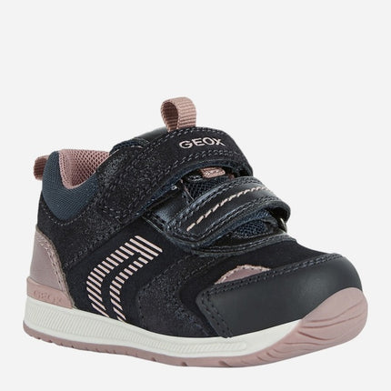 Geox Boys' Rishion G.A Suede & Synthetic Trainers – Navy