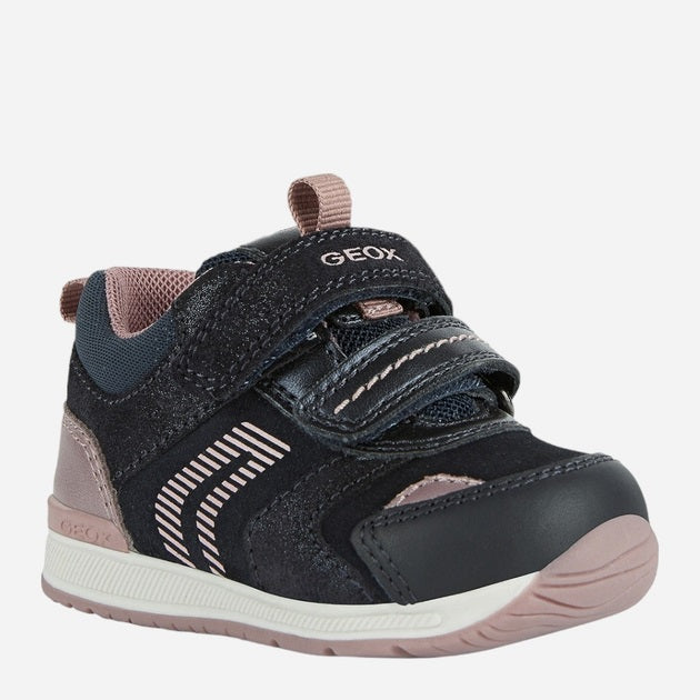 Geox Boys' Rishion G.A Suede & Synthetic Trainers – Navy